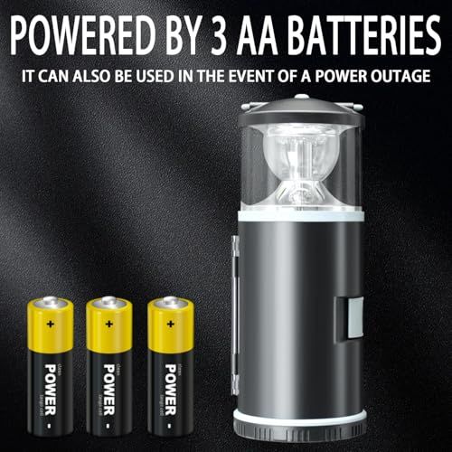 2-in-1 LED Camping Lantern with 15-Piece Tool Kit for Camping, Hiking and Emergencies (Black)