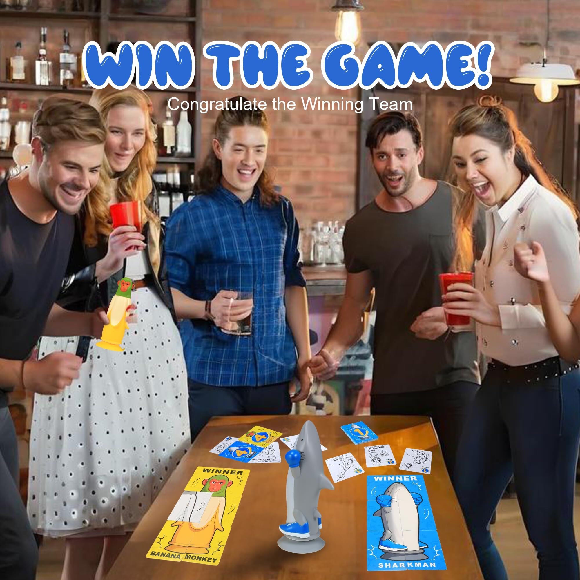 Banana Monkey vs Sharkman Flip Game – Fun Toss & Flip Challenge for Family, Party & Group Play | Other Action Games Available In-Store