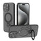 Magnetic Shockproof Case with 360-Degree Rotating Ring Stand for iPhone 16 Pro – Slim Protective Phone Cover with Airbag Corners and Wireless Charging Support for Home, Office, Travel and Daily Use (Black)