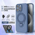Magnetic Shockproof Case with 360-Degree Rotating Ring Stand for iPhone 16 Pro – Slim Protective Phone Cover with Airbag Corners and Wireless Charging Support for Home, Office, Travel and Daily Use (Blue)