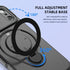 Magnetic Shockproof Phone Case with 360-Degree Rotating Ring Stand and Wireless Charging Support for iPhone 17 Pro – Slim Protective Cover Designed for Home Use, Office Work, Travel, Commuting and Everyday On-the-Go Lifestyle (Blue)