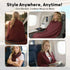 Premium Travel Blanket – Ultra-Soft Knit Wrap for Airplane, Car, Office Naps, and Gifts – Lightweight, Breathable, and Stylish with Storage Bag (Red)