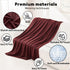 Premium Travel Blanket – Ultra-Soft Knit Wrap for Airplane, Car, Office Naps, and Gifts – Lightweight, Breathable, and Stylish with Storage Bag (Red)