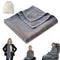 Premium Travel Blanket – Ultra-Soft Knit Wrap for Airplane, Car, Office Naps, and Gifts – Lightweight, Breathable, and Stylish with Storage Bag (Blue)