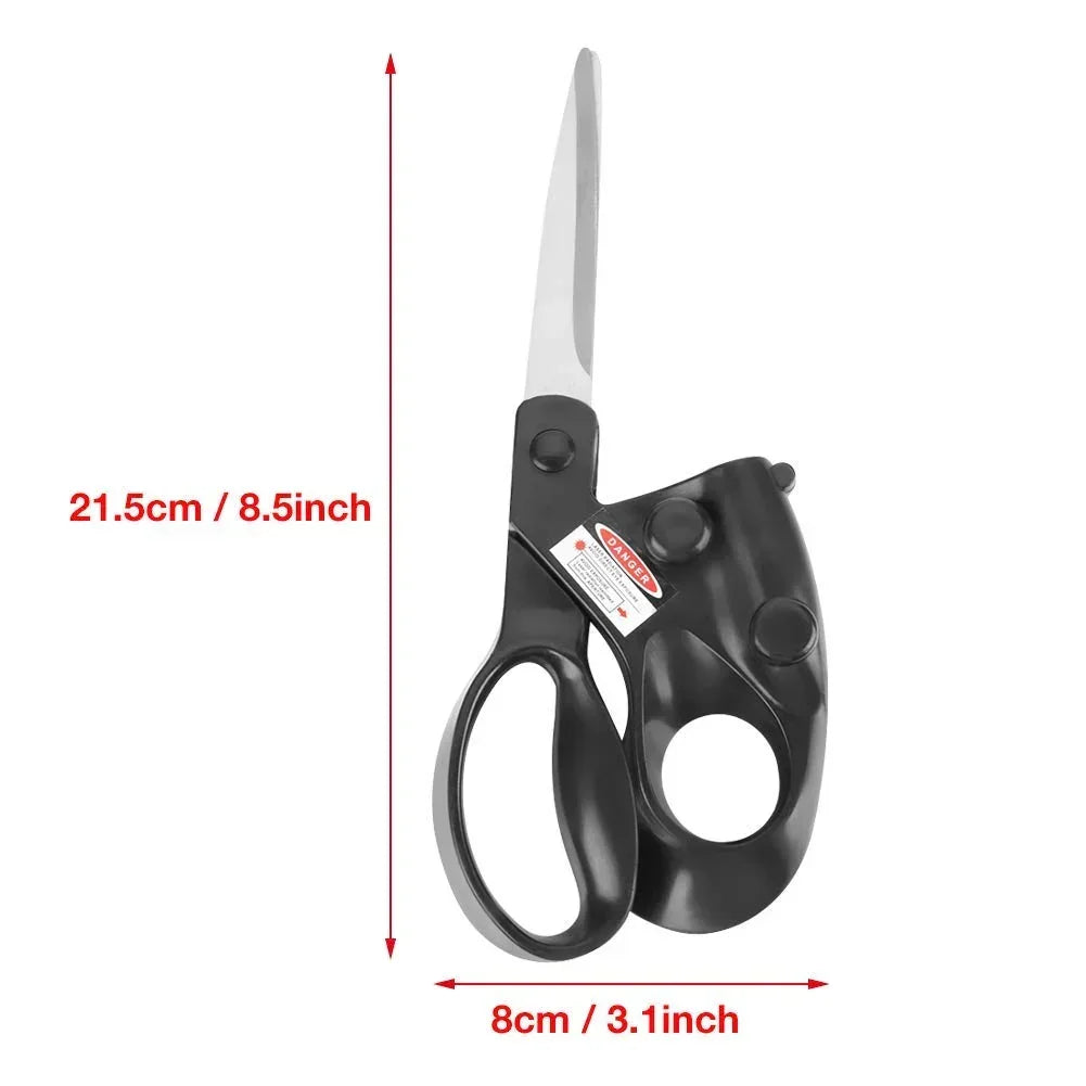 Professional Laser Guided Sewing Scissors for Home Craft Wrapping Gift Fabric Sewing Cut Straight Fast for Fabric Paper Crafts | Upgraded Ergonomic Handle (Black)
