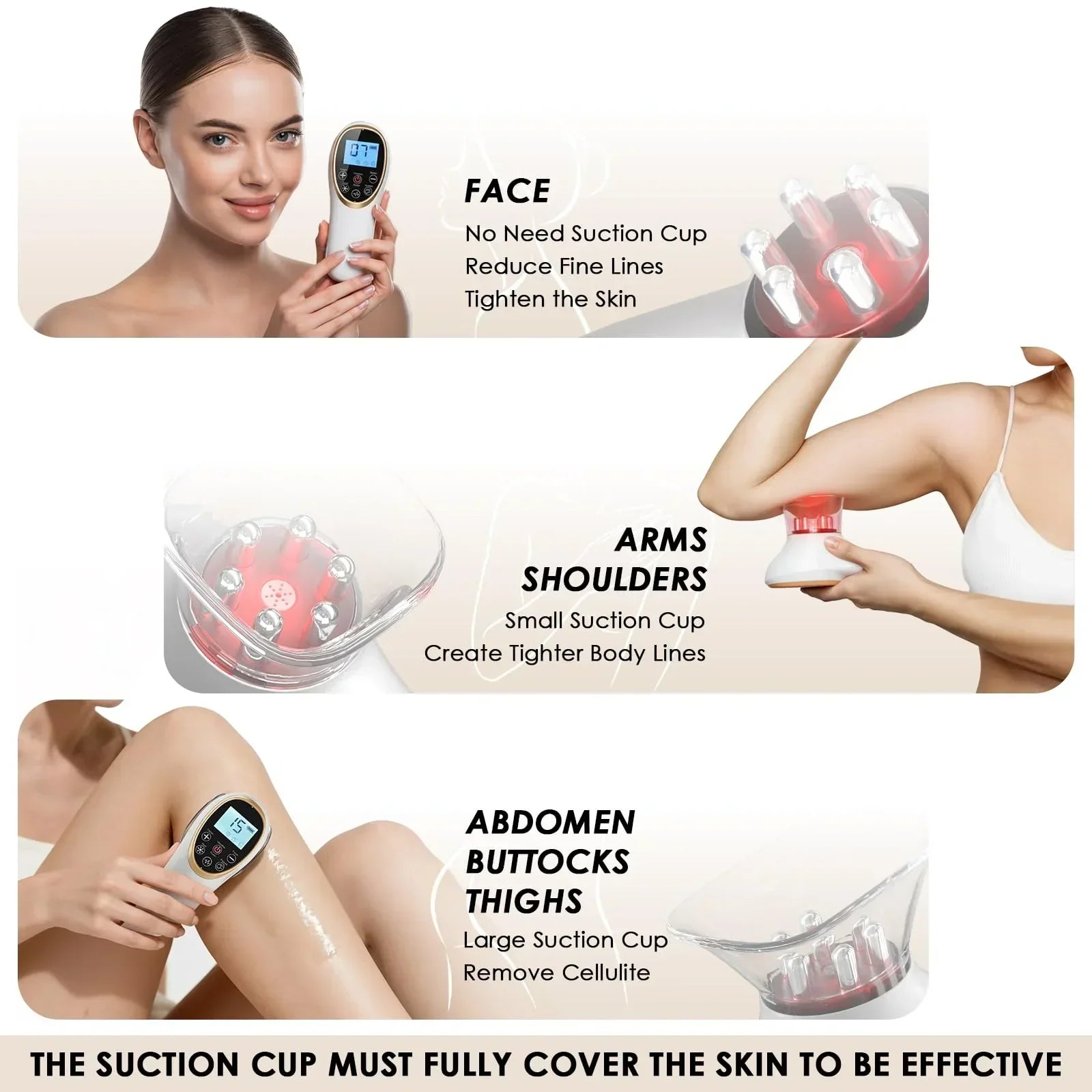 Modern Jingluo Beauty Massager – Electric Meridian Facial & Body Roller with Gentle Suction and Warmth, Multi-Speed Skincare Tool for Relaxing Rituals (White)