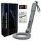 Portable Handheld Metal Detector with 180° Rotating Probe – Foldable Design, LED Indicator & Alarm, Ideal for Security Checks, Schools, Airports, and Outdoor Use (Gray)