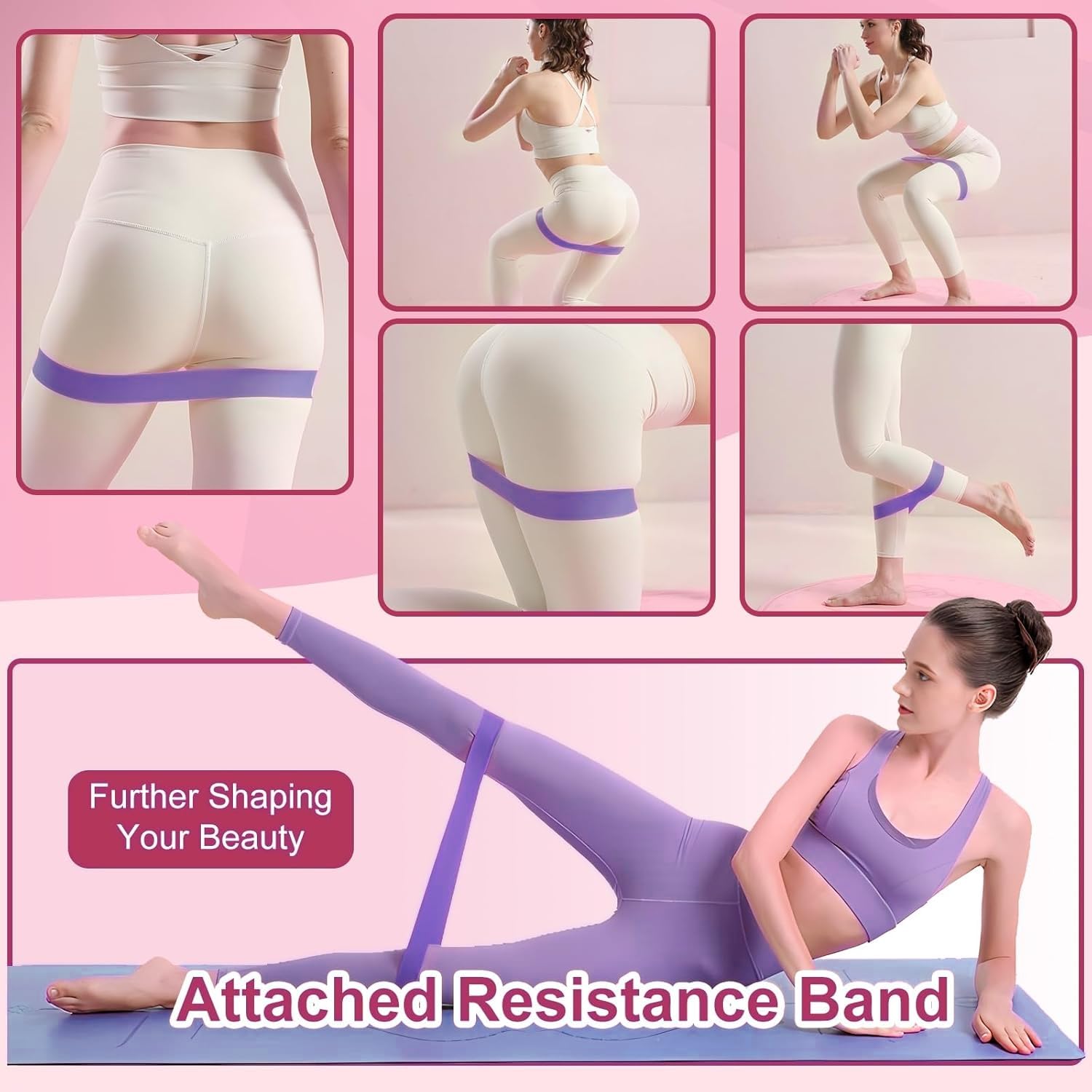 Smart Thigh Trainer with LED Display – 12-80lb Adjustable Resistance, 360° Rotation Kegel Exercise Equipment for Women (Purple) | Other Colors Available in Store