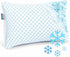 King Size Cooling Pillow with Shredded Memory Foam & Gel Infusion – Adjustable Loft, Breathable Dual-Sided Cover, 20" x 36" (Blue)