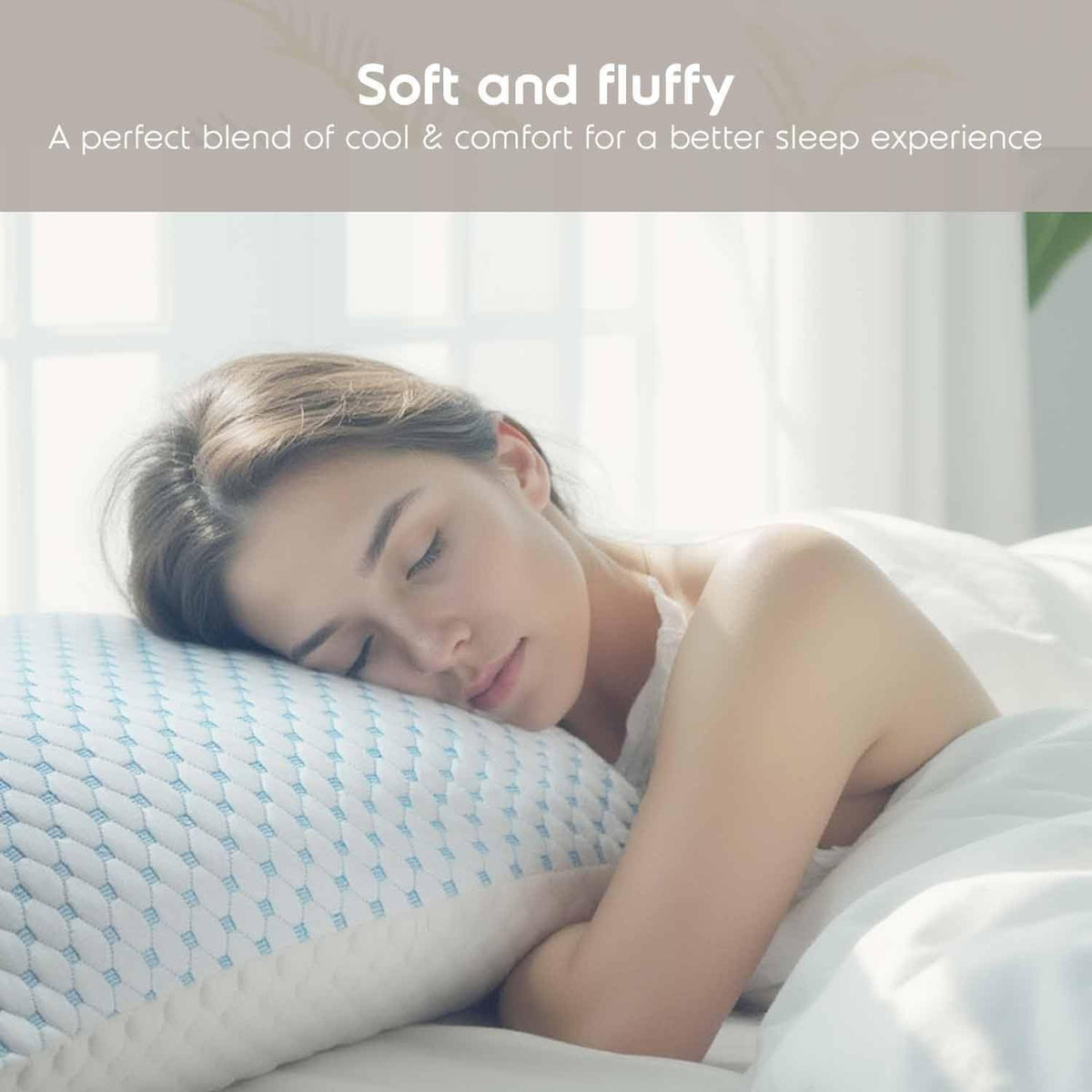 Queen Size Cooling Pillow with Shredded Memory Foam & Gel Infusion – Adjustable Loft, Breathable Dual-Sided Cover, 20