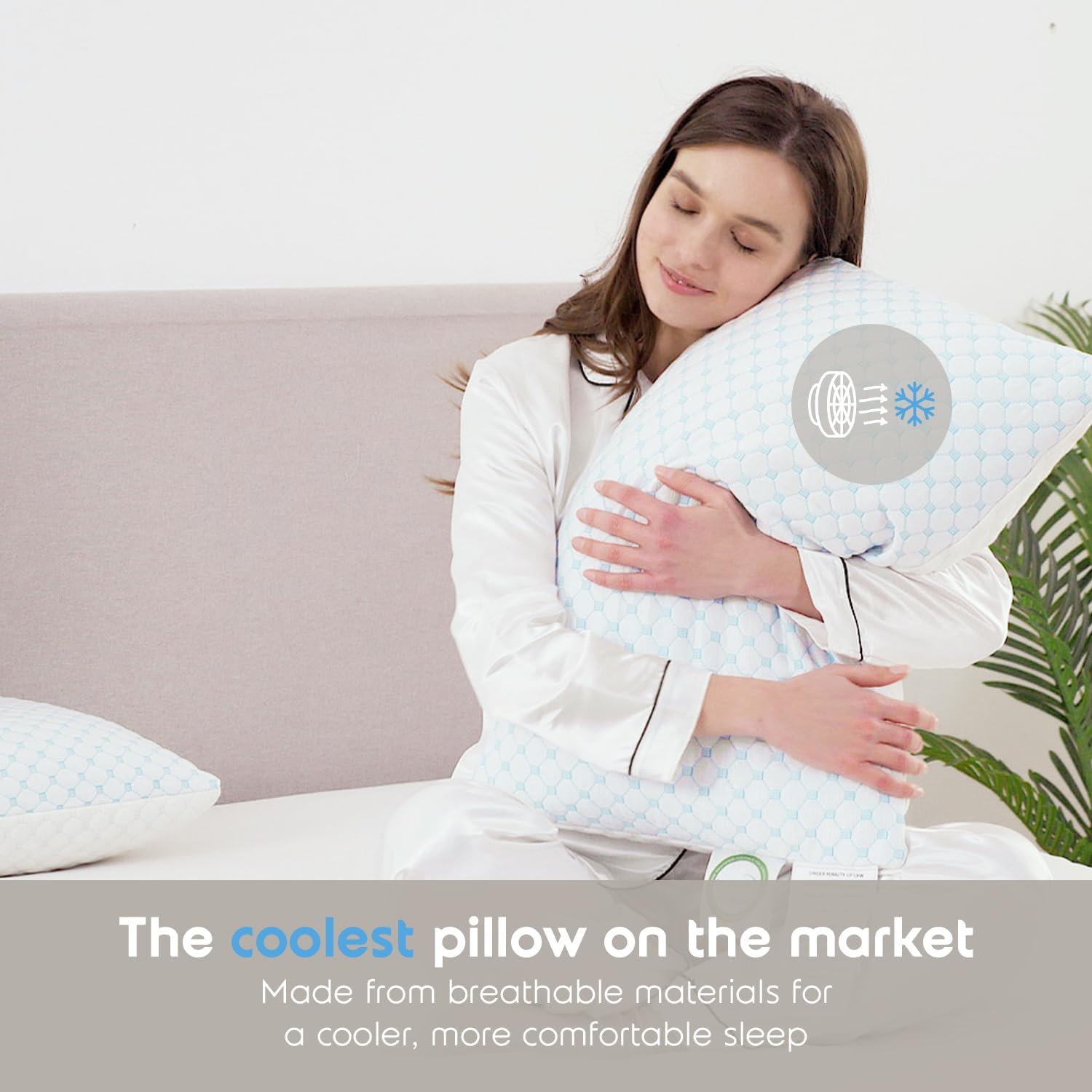 Standard Size Cooling Pillow with Shredded Memory Foam & Gel Infusion – Adjustable Loft, Breathable Dual-Sided Cover, 20
