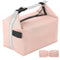 Foldable Lunch Bag – Reusable Insulated Cooler Tote with Waterproof Zipper, Leak-Proof Design, Lightweight & Compact, Ideal for Work, School, Picnic, Travel (Pink)
