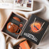 Basketball-Themed Ceramic Mug with Lid and Spoon – Fun Sports Gift for Fans, Players, Coaches & Kids – 14oz Coffee Tea Cup with Basketball Design (Red)