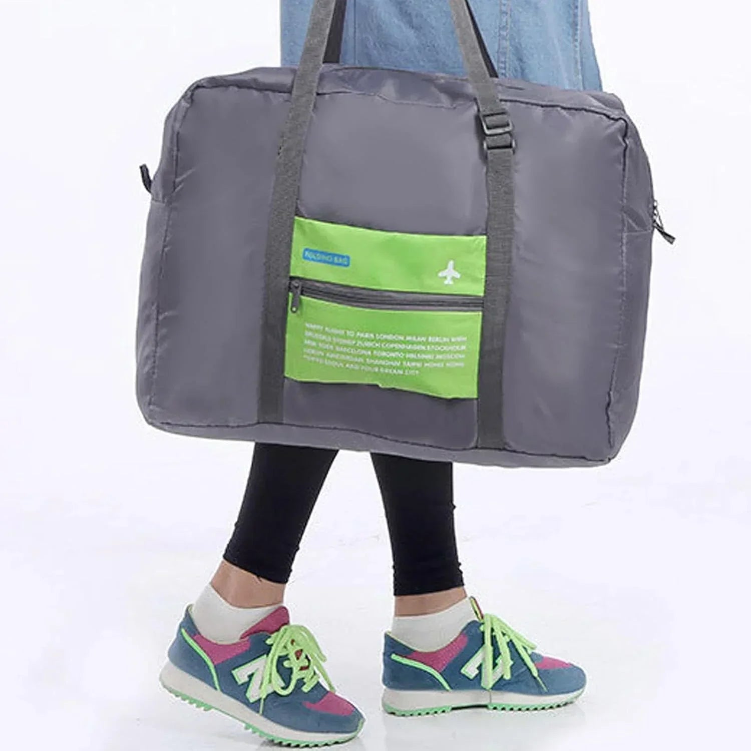Compact Foldable Travel Duffel Bag – Lightweight Carry-On for Weekend Trips, Overnight & Gym Use (Green) | Other Colors Available In-Store