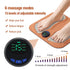 Smart Foot Massage Mat with 6 Modes & 15 Intensity Levels – Rechargeable Pulse Therapy Pad for Relaxation at Home, Office, or Travel (Orange)
