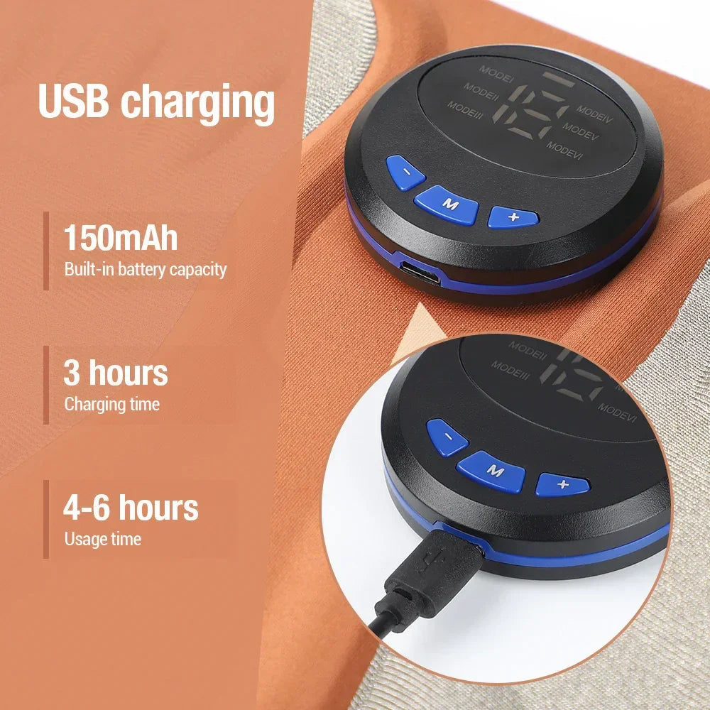 Smart Foot Massage Mat with 6 Modes & 15 Intensity Levels – Rechargeable Pulse Therapy Pad for Relaxation at Home, Office, or Travel (Orange)
