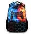 Gaming Backpack for Boys - 17 Inch Gamer Backpacks for Kids Toddler, Lightweight Durable Bookbag for Middle School High School, A (black)