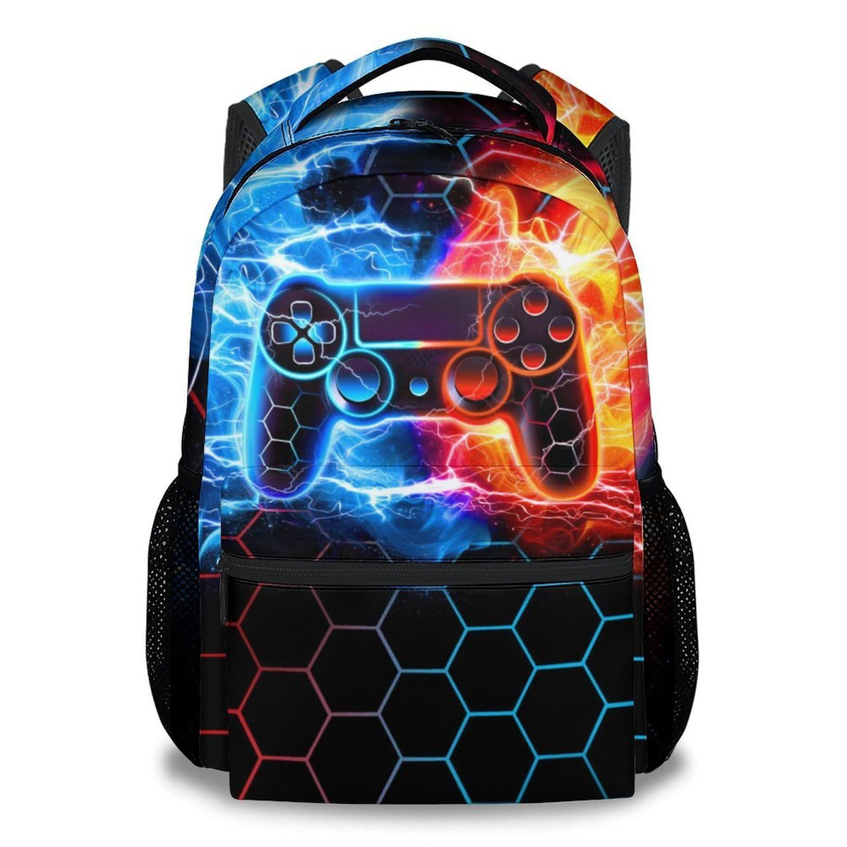 Gaming Backpack for Boys - 17 Inch Gamer Backpacks for Kids Toddler, Lightweight Durable Bookbag for Middle School High School, B (black)