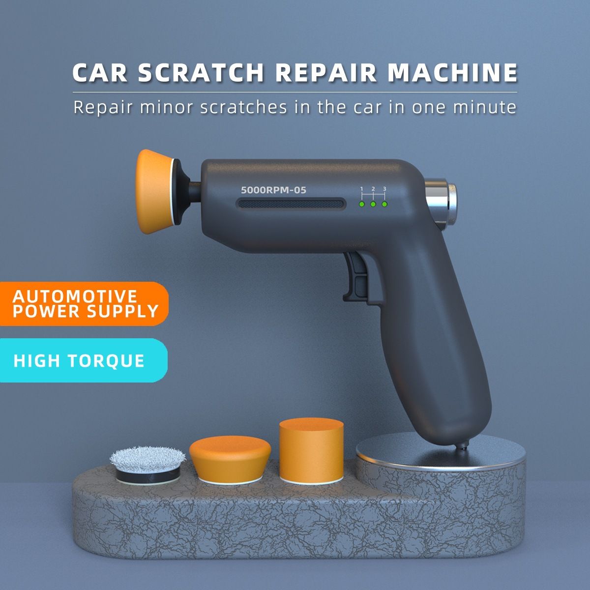 Car Scratch Repair Machine with Powerful Scratch Remover, Black Electric Car Polisher & Buffer, Lightweight for Coating, Glaze Waxing & Maintenance(black)