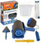 7Pcs/Set Paint Roller Kit with Sticks Paint Roller Pro Transform Your Room in Just Minutes Quickly Decorate Runner Tool Painting Brush Set(blue)