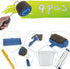 7Pcs/Set Paint Roller Kit with Sticks Paint Roller Pro Transform Your Room in Just Minutes Quickly Decorate Runner Tool Painting Brush Set(blue)