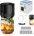Black Electric Mason Jar Vacuum Sealer Kit – Portable Automatic Vacuum Sealing Machine with 80kPa Suction & Reusable Lids for Wide & Regular Mouth Jars