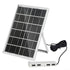 6W 5V Solar Panel USB Charger – 4 USB Ports for Fans & Electronic Devices, Solar Battery Charger with Aluminum Frame, Portable Outdoor Power Solution(silver)
