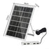 6W 5V Solar Panel USB Charger – 4 USB Ports for Fans & Electronic Devices, Solar Battery Charger with Aluminum Frame, Portable Outdoor Power Solution(silver)