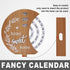 Wooden Perpetual Calendar with Rotating Discs – Elegant Desk Decor for Home & Office, “Home Sweet Home” Design (Natural Wood)
