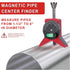 Pipe Center Finder, Y Shaped Stainless Steel Magnetic Pipe Marker Centering Tool Multifunctional Pipefitter Tools with Adjustable Dial Bubble Protractor(red)