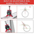 Pipe Center Finder, Y Shaped Stainless Steel Magnetic Pipe Marker Centering Tool Multifunctional Pipefitter Tools with Adjustable Dial Bubble Protractor(red)