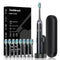 Electric Toothbrush for Adults & Kids, Rechargeable Electric Toothbrush for Ages 12+ and Adults, with 8 Brush Heads, Storage Box & Charging Stand, Up to 180 Days Battery Life(black)
