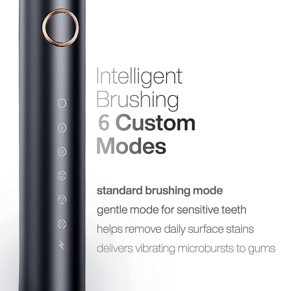 Electric Toothbrush for Adults & Kids, Rechargeable Electric Toothbrush for Ages 12+ and Adults, with 8 Brush Heads, Storage Box & Charging Stand, Up to 180 Days Battery Life(black)