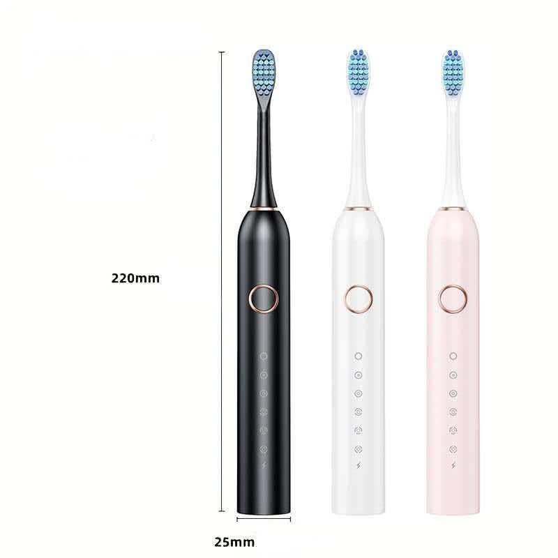 Electric Toothbrush for Adults & Kids, Rechargeable Electric Toothbrush for Ages 12+ and Adults, with 8 Brush Heads, Storage Box & Charging Stand, Up to 180 Days Battery Life(black)