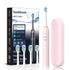 Adult Electric Toothbrush, Soft Bristle, 6 Modes, 4 Brush Heads, 2-Minute Timer, IPX7 Waterproof, USB Rechargeable with Travel Case, for Sensitive Gums(Pink)