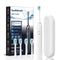 Adult Electric Toothbrush, Soft Bristle, 6 Modes, 4 Brush Heads, 2-Minute Timer, IPX7 Waterproof, USB Rechargeable with Travel Case, for Sensitive Gums(White)