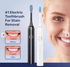 Adult Electric Toothbrush, Soft Bristle, 6 Modes, 4 Brush Heads, 2-Minute Timer, IPX7 Waterproof, USB Rechargeable with Travel Case, for Sensitive Gums(White)