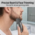 Body Hair Trimmer, Rechargeable Electric Trimmer with Extendable 2 Inch Arm and 5 Detachable Combs, with USB Cable and Cleaning Brush, for Men Beard Face Chest Legs Sensitive(gray)