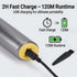 Body Hair Trimmer, Rechargeable Electric Trimmer with Extendable 2 Inch Arm and 5 Detachable Combs, with USB Cable and Cleaning Brush, for Men Beard Face Chest Legs Sensitive(gray)