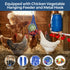 57 Pcs Automatic Chicken Waterer System Set, Chicken Watering Kit with 8 Water Cups & Float Valve, Poultry Water System for Chickens, Ducks & Quail – Bucket Not Included(red)