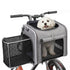Dog Bike Basket Pet Carrier Backpack 3-in-1, Foldable Expandable Cat Carrier for Bicycle Handlebar, Soft-Sided Breathable Mesh Travel Bag for Small Dogs Cats Up to 18 lbs(Blue)