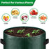 10 Gallon 3-Pack Grow Bags, Durable PE Fabric Pots with Flap and Handles, Green Planter Bags for Potato Vegetables Flowers Herbs Garden Outdoor, 17.7''x13.8'' Large for All Plants Growing(Olive Green)
