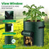 10 Gallon 3-Pack Grow Bags, Durable PE Fabric Pots with Flap and Handles, Green Planter Bags for Potato Vegetables Flowers Herbs Garden Outdoor, 17.7''x13.8'' Large for All Plants Growing(Olive Green)