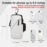 Universal Running Phone Arm Band – Waterproof, Dual Pocket, Adjustable Strap, Breathable Mesh, Fits Phones Up to 6.7 Inches, Crossbody & Waist Clip (Grey)