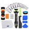 Caulking Tool Kit for Bathroom Kitchen Tile Grout Sealing, Smooth and Remove Old Sealant Easily (Black)