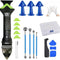 Caulking Tool Kit For Bathroom, Kitchen Tiles - 6-in-1 Sealant Removal & Smoothing Set (Black)