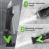 6-in-1 Caulking Tool Kit for Bathroom, Kitchen & Tile Sealing, Removal & Smoothing (Black)