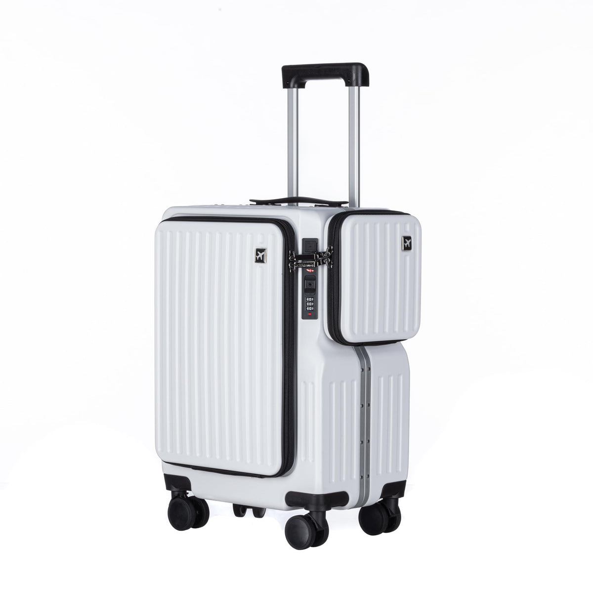 20-Inch Hardshell Luggage with Wheels – Scratch-Resistant Suitcase with Four Multi-Directional Wheels for Easy Travel(Black)