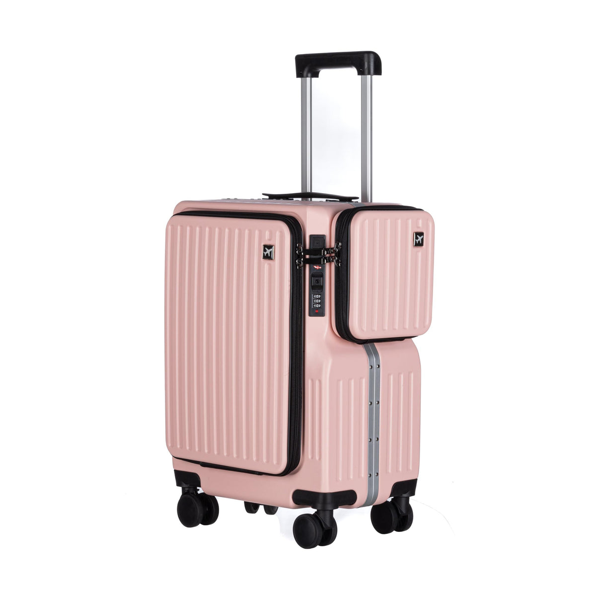 20-Inch Hardshell Luggage with Wheels – Scratch-Resistant Suitcase with Four Multi-Directional Wheels for Easy Travel(Pink)