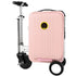 Electric Rideable Suitcase 20", 250W Motorized Scooter Luggage for Adults, Striped Design, USB Charging Expandable Carry-On with Wheels, 110kg Capacity, 12km/h(Black)
